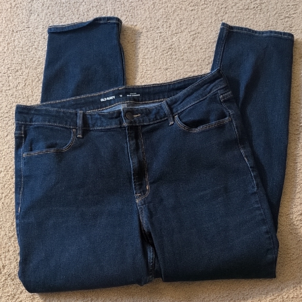 Old Navy Women's High Rise Jeans - Dark Blue